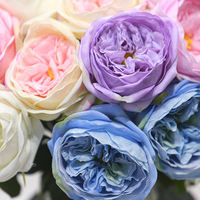 Bouquet de mariage en roses artificielles Austin effet naturel 47,5 cm – Nouvelle Arrivée – Vente en gros pour la Fête des Mères et Noël