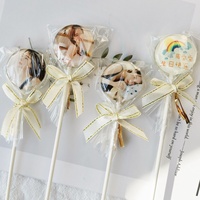 Sucettes personnalisées avec logo d'entreprise, texture dure, saveur sucrée, décorations de musée, ingrédients certifiés Halal, sucre