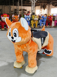 Trottinettes animées à batterie : Jouet à chevaucher en forme de renard en peluche, Véhicule à chevaucher en forme d'animal, Voitures animales à chevaucher pour la <span class=keywords><strong>location</strong></span> - Product Image 3