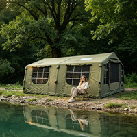 Tente de camping gonflable rapide quatre saisons à une chambre, en tissu Oxford, imperméable, protection UV, pour 2-3 personnes
