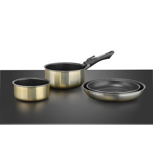 LFBG SGS TUV Rosa oro cocina utensilios de cocina olla apilable no-Stick de utensilios de cocina de aluminio de casa - Product Image 1