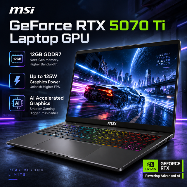 MSI Stealth 16 AI+ Gaming Laptop Core Ultra 9 RTX 5070Ti 32GB 1TB 16 Inch QHD+ OLED 240Hz High performance laptop Wholesale