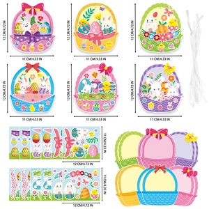 Nouveau Kit de Cartes et Autocollants DIY Panier d'Œufs de Pâques Dessin Animé 2026 QS – Décoration et Cadeau Artisanal de Pâques - Product Image 5