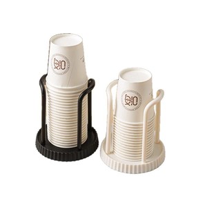 Porte-gobelets jetables ronds sur pied pour ustensiles de cuisine, noir et blanc, quantité de 300 cartons - Product Image 5