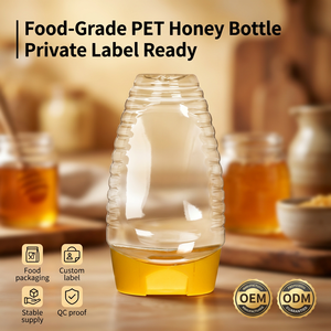 Botella de Plástico Transparente para Alimentos, con Forma Invertida, para Miel, Kétchup, Salsa de Tomate, Envase para Salsas - Product Image 1