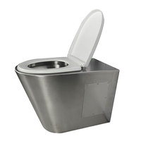 WC monobloc en acier inoxydable 304, toilettes de prison