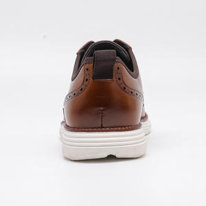 Zapatos Oxford de Cuero Genuino con Cordones, Estilo Británico de Alta Gama, Formales para Negocios, con Punta en Pico, Hechos a Mano, Impermeables para Hombre - Product Image 2