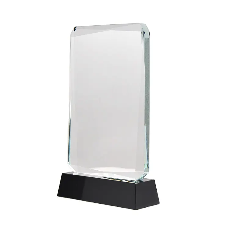 Fabriek Groothandel Goedkope K9 Blank Crystal Trofee Award Custom Logo Glazen Basis Kristallen Plaque Trofee
