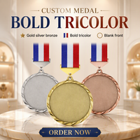 Médaille personnalisable en alliage de zinc 3D, émail dur, plaqué bronze/laiton poli, couleur et épaisseur personnalisées, moulée, pour objets religieux ou sportifs