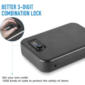 Nhà Sản Xuất Bán Hàng Trực Tiếp Súng An Toàn Locker Du Lịch Di Động Súng An Toàn <span class=keywords><strong>Vault</strong></span>, Súng Hộp Khóa Cho Nhà Xe Với Kết Hợp Khóa - Product Image 4