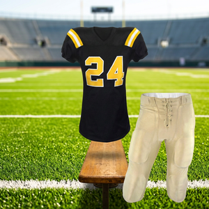 Ensemble de maillots de football américain personnalisés unisexe sans manches col en V imprimé numériquement sur le devant respirant anti-humidité en maille 100% - Product Image 3