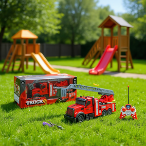 Mi Casita Remote Control Fire Ladder Truck 1:30 Scale 4 Channel Rc Toy For Kids Age 8 13 Years Ready To Go Plastic Model R9027 - Product Image 2