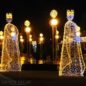 Decorações de Natal ao ar livre luz NEW criativo preço de Fábrica cidade 3D decoração levou luz motif