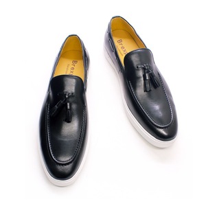 Chaussures d'été en cuir pour hommes, mocassins à franges respirants en cuir véritable, chaussures plates à enfiler pour tous les jours, confortables et durables - Product Image 2
