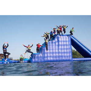Thương mại lớn PVC vui vẻ Công Viên Nước thiết bị <span class=keywords><strong>Inflatable</strong></span> chướng ngại vật trượt cho trẻ em và người lớn nước vui chơi giải trí cơ sở - Product Image 4