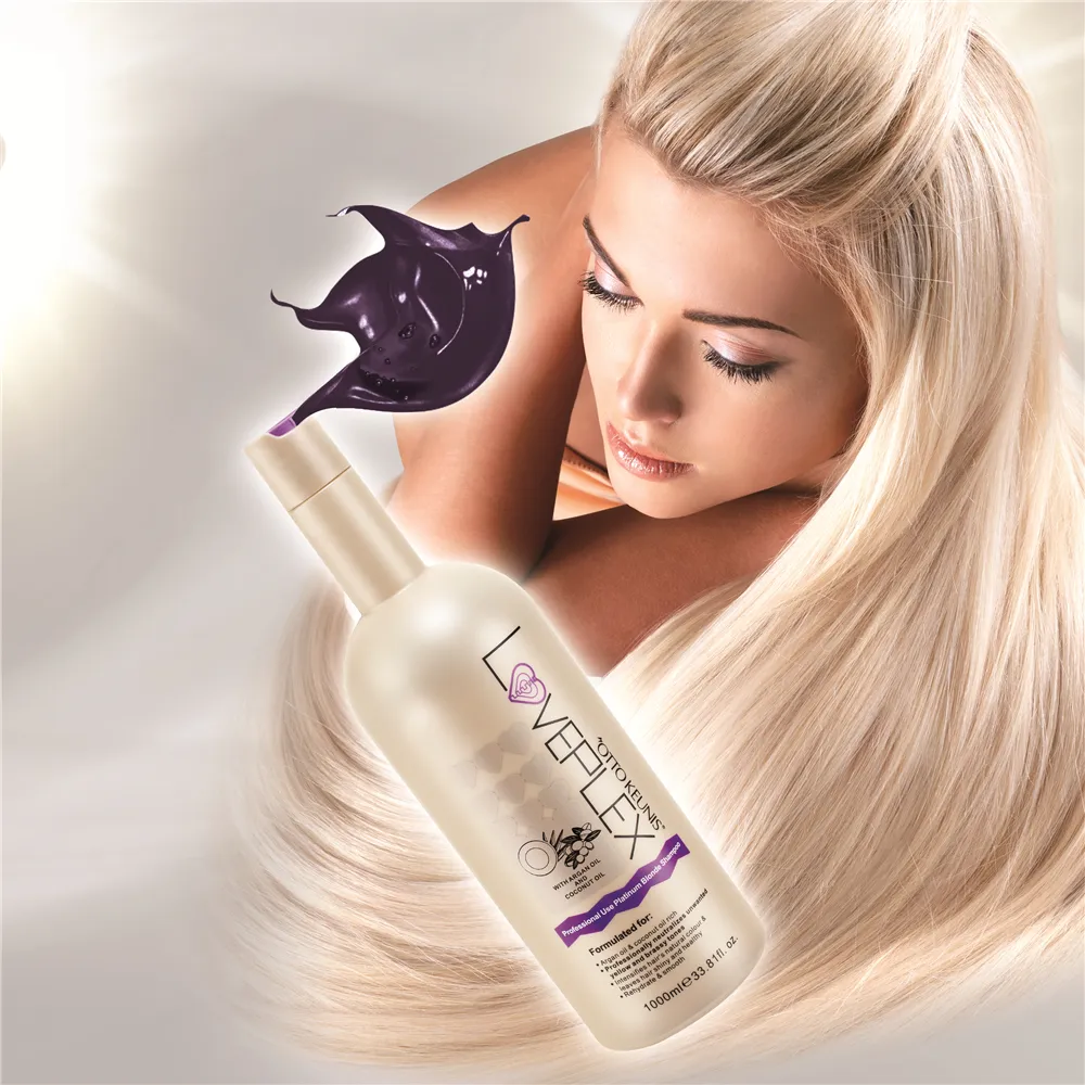 Professionele Salon Blond Haar Paars Shampoo Bleken Geel Haar Houden Haar Shining En Schoonheid