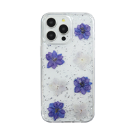 Coque de téléphone transparente antichoc magnétique en TPU+PC avec paillettes florales brillantes pour iPhone 17 16 15 Pro Max 14 13 12 Luxe