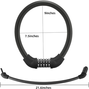 Candado de <span class=keywords><strong>Bicicleta</strong></span> JINJIAN B2B de 4 Dígitos con Cable Recto, Accesorios <span class=keywords><strong>para</strong></span> <span class=keywords><strong>Bicicleta</strong></span>, Impermeable, Reforzado, <span class=keywords><strong>para</strong></span> <span class=keywords><strong>Bicicleta</strong></span> Eléctrica, Motocicleta, Puerta de Vidrio - Product Image 2