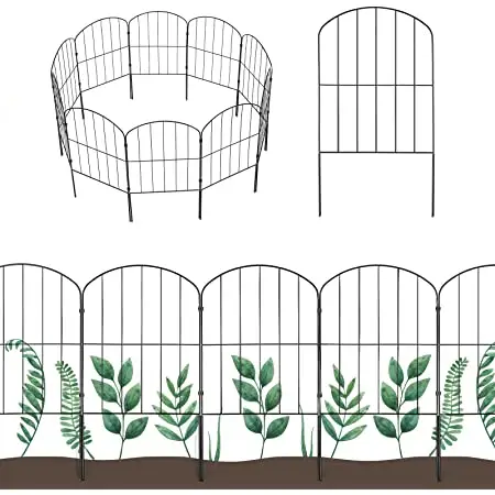 Garden Fence No Dig Fencing 10 Pack adjustable Panel Border Animal Barrier Flower Edging for Yard Landscape arche