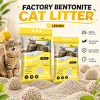 Litière pour chat en bentonite classique personnalisée, écologique, forme sphérique, agglomération rapide, anti-odeur, 99 % sans poussière, approvisionnement en vrac, directement de l'usine