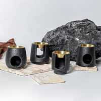 Brûleur d'encens créatif en ciment couleur unie écologique, diffuseur d'arômes d'huiles essentielles chinoises aromatiques au bois de santal, décoration d'intérieur