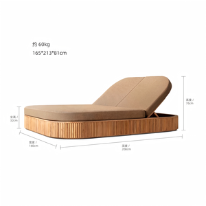 Chaise longue de piscine moderne en aluminium robuste, écologique et résistante aux UV pour hôtel, complexe hôtelier et patio - Product Image 4