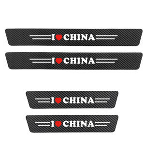 4 Pezzi Adesivi Protettivi Anti-Graffio in Fibra di Carbonio per Soglia Porta Auto, Protezione Anti-Calcio per <span class=keywords><strong>Toyota</strong></span> - Product Image 2