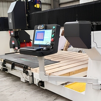 Scie à pont CNC 4+1 axes pour la découpe de pierre, quartz, marbre, granit avec caméra CCD et ventouse à vide