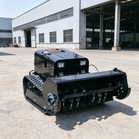 Tondeuse robot chenillée diesel robuste télécommandée à prix d'usine, avec poignée télescopique et moteur 4 temps de qualité industrielle