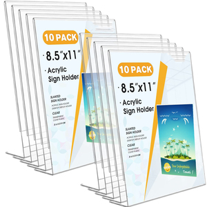 Hiện đại 8.5x11 inch Acrylic dấu hiệu chủ hiển thị đứng cho tờ rơi và tài liệu văn phòng máy tính để bàn tổ chức - Product Image 2