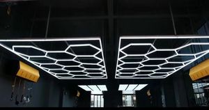 Lumières LED hexagonales en nid d'abeille suspendues intelligentes en plastique pour atelier, alimentées par courant alternatif, IP55 - Product Image 3