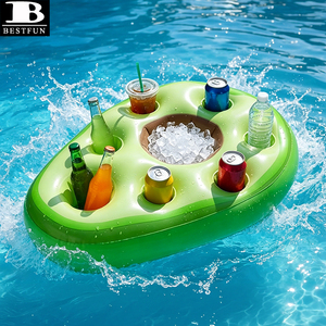 Enfriador de Bebidas Flotante Inflable con Forma de <span class=keywords><strong>Aguacate</strong></span>, Cubo de Hielo Grande de PVC Ecológico, Porta Bebidas para Fiestas en la Piscina de Verano - Product Image 3