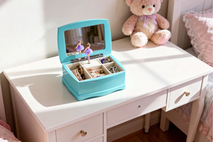 Caja <span class=keywords><strong>Musical</strong></span> de Joyería <span class=keywords><strong>con</strong></span> <span class=keywords><strong>Bailarina</strong></span> - Almacenamiento Decorativo Turquesa <span class=keywords><strong>con</strong></span> <span class=keywords><strong>Bailarina</strong></span> Emergente - Product Image 3