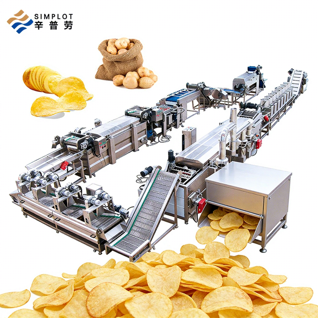 Commercial Fully Automatic Potato Chip Processing Machine Potato Chip Frying Machine Potato Chip Production Line