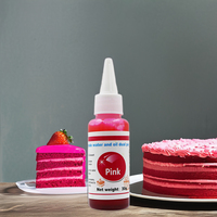 Colorant alimentaire rose 30g, vente d'usine, colorant alimentaire liquide halal pour la décoration de gâteaux