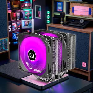 Ventilador de Radiador para Juegos ZeroMaster ARGB, Enfriador Doble de 6 Tubos de Calor, Enfriador de CPU de Alta Gama con Rodamiento Fluido de Cobre - Product Image 5