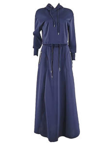 ชุด2ชิ้นสำหรับผู้หญิงเสื้อแขนยาวมีฮู้ดและกระโปรงสั้นแบบลำลอง - Product Image 5