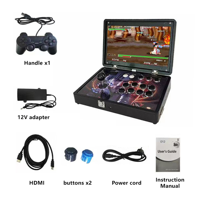 LCD Double Joystick Arcade Fighting Stick 2 in 1 Pandoras Box 36000 /10000 in 1 Retro Game Console Arcade Cabinet Factory Direct