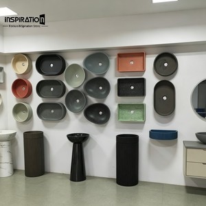 Lavabo autoportant en béton <span class=keywords><strong>à</strong></span> grande capacité pour villas de luxe, halls d'hôtels et solutions de conception de salles de bain complètes - Product Image 2