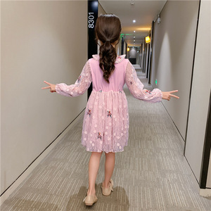 Ropa Infantil, Vestidos Casuales para Niñas, Vestido de Princesa con Bordado de Flores, de Tienda Mayorista en Línea - Product Image 3