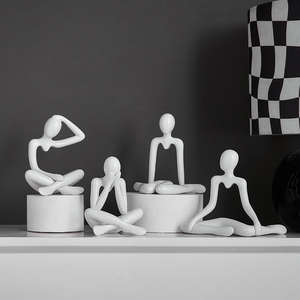 ประติมากรรมเรซินรูปแกะสลักแอบสแตรกต์สไตล์โมเดิร์นรูปปั้น 'thinker' สำหรับตกแต่งบ้านสำหรับห้องนั่งเล่นสำนักงานห้องนอนชั้นวางของ - Product Image 1