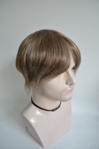 <span class=keywords><strong>Color</strong></span> marrón gris cabello humano Protesis Capilares Hombres PU Base Toupee <span class=keywords><strong>para</strong></span> hombres - Product Image 2
