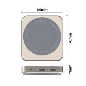 USB C3.2 Laptop 10Gbps NVMe PD100W adaptörü alüminyum harici <span class=keywords><strong>SSD</strong></span> durumda manyetik M.2 2230 NVMe muhafaza Laptop kılıfları için kapakları - Product Image 1