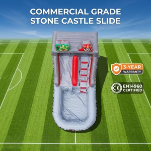 DFRL Tobogán Acuático Hinchable Comercial con Diseño <span class=keywords><strong>de</strong></span> Castillo <span class=keywords><strong>de</strong></span> Piedra y Animales <span class=keywords><strong>de</strong></span> Dibujos Animados, Estampado <span class=keywords><strong>de</strong></span> Dinosaurios y <span class=keywords><strong>Cachorros</strong></span>, para Parques al Aire Libre y Eventos <span class=keywords><strong>de</strong></span> Verano, Alquiler con Garantía <span class=keywords><strong>de</strong></span> 3 Años - Product Image 4
