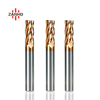 ZANHO ODM yang Dapat Disesuaikan HRC55 Carbide Ball Nose Corner Radius End Mills 2/3/4 Flute Baja/Besi Cor Berkinerja Tinggi Tahan Lama PEX