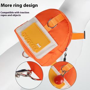 Karikatür katı Polyester çekiş halat ve fermuar ile evcil hayvan taşıyıcı sırt çantası köpekler kediler için moda açık seyahat Schoolbag - Product Image 3