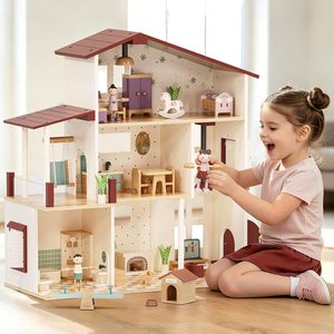 <span class=keywords><strong>Casa</strong></span> de Muñecas de Madera para Niñas, <span class=keywords><strong>Casa</strong></span> de Muñecas Realista, <span class=keywords><strong>Casa</strong></span> de Muñecas de Ensueño para Jugar a las Casitas, Regalo Creativo Ideal para Mayores de 3 Años - Product Image 1