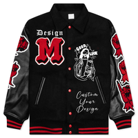 Blouson Bomber Vintage en Cuir Personnalisé OEM de Haute Qualité avec Broderie Chenille Camouflage Imperméable Style Letterman Varsity