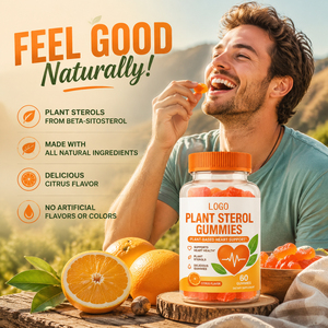 OEM Plant Sterol Gummies Dietary Supplement Antioxidant Stanols Red Yeast Rice Extract Bergamot Orange Extract Vegan Gluten-Free - Product Image 2