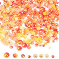 En stock – Perles en résine DIY, cristaux scintillants, perles plates non thermocollantes, strass colorés, perles plates en vrac, mélange de garnitures avec outils